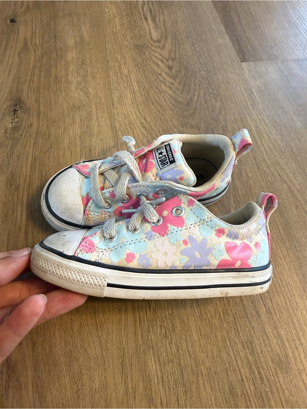 Converse Kids Floral Low-Top Sneakers - Pink & Light Blue